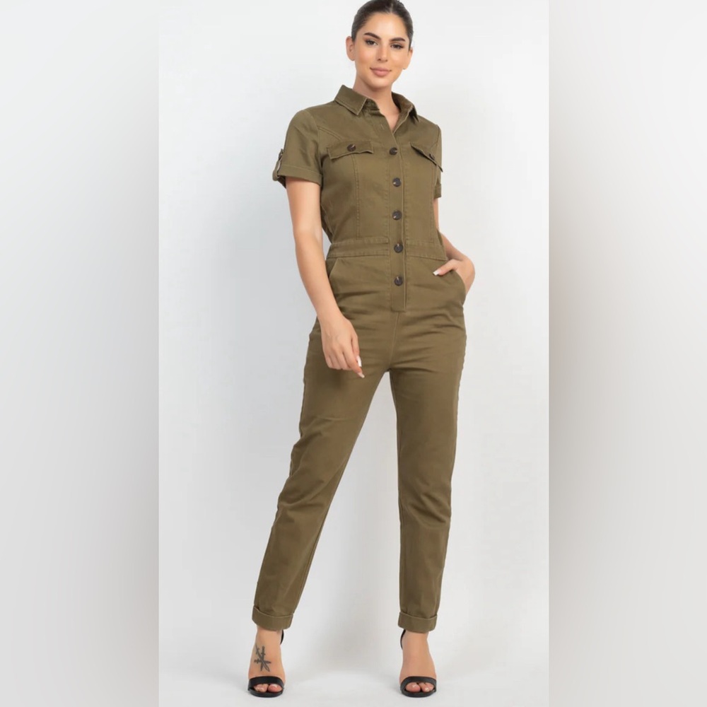 Olive Green Women's Jumpsuit